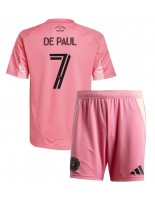 Inter Miami Rodrigo De Paul #7 Hjemmedraktsett Barn 2025-26 Korte ermer (+ bukser)